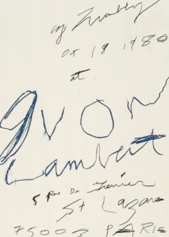 Cy Twombly - Print (1980)
