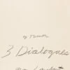 Cy Twombly - Three Dialogues (1). Print, 1977 -Yvon Lambert Soldes 3dialogues 1 01