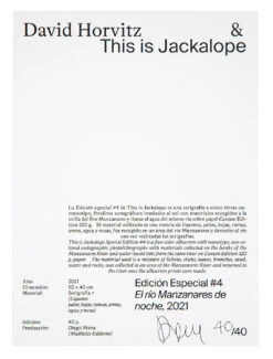 David Horvitz - Manzanares River At Night, 2021 -Yvon Lambert Soldes Certificate01