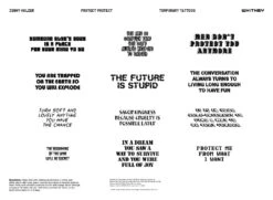 Jenny Holzer - PROTECT PROECT Temporary Tattoo Set, 2009