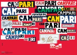 Bruno Munari - Declinazione Grafica Del Nome Campari, 1964 (Poster)